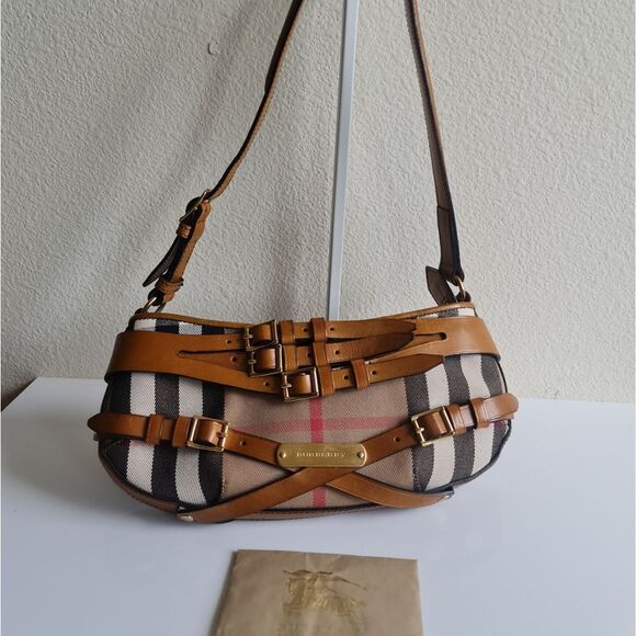 Burberry House Check Bridle Mini Parmoor Shoulder Bag Brown - Picture 2 of 16